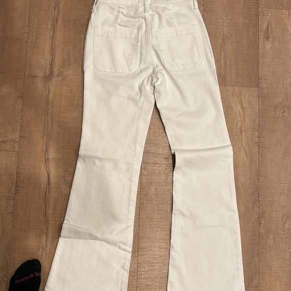 NWT White wide leg pocket flare high waist full length 00 24 - Picture 6 of 7